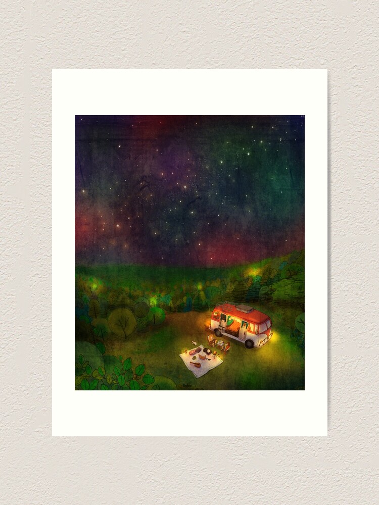 Alternate view of Camping Art Print