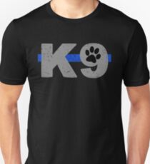 K9 Thin Blue Line Paw Unisex T-Shirt