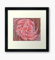 Pink Geranium Flower Twirled Framed Print