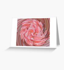 Pink Geranium Flower Twirled Greeting Card