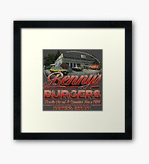 Benny's Burgers Location Framed Print