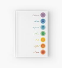 Chakra bottle stickers Hardcover Journal