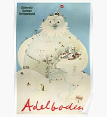 Adelboden, Schweiz, Ski Poster Poster