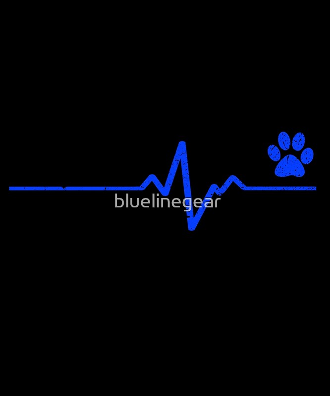 "K9 Heartbeat Pulse Thin Blue Line" Posters by bluelinegear | Redbubble