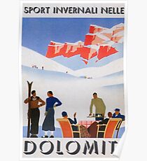 Dolomit, Italien Vintage Travel Poster Poster
