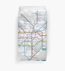 Londoner U-Bahn und Stadtplan - HD Bettbezug