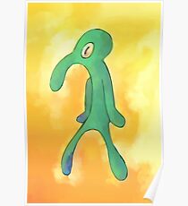 Squidward Modern Art Poster