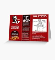 KFC Wing Sting guidelines Greeting Card