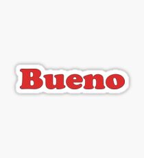 Pegatina Palabra de la frase del idioma español Bueno - Buena camiseta de la etiqueta engomada