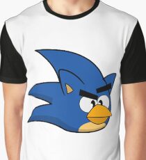 Angry Sonic Bird Graphic T-Shirt