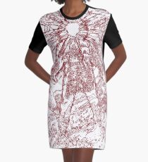 The Thing - Lines & Layers Blood Red Graphic T-Shirt Dress