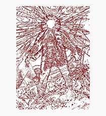 The Thing - Lines & Layers Blood Red Photographic Print