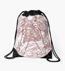 The Thing - Lines & Layers Blood Red Drawstring Bag