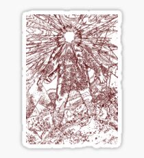 The Thing - Lines & Layers Deep Red Sticker