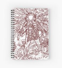 The Thing - Lines & Layers Deep Red Spiral Notebook