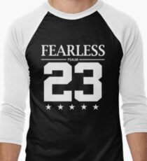 Fearless Psalm 23 - Christian Bible Scripture Verse Men's Baseball ¾ T-Shirt