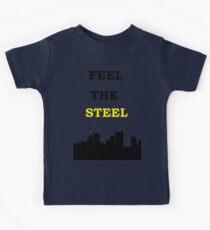 Camiseta para niños "SIENTE EL ACERO" Pittsburgh Football Design