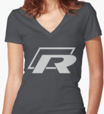 Camiseta entallada de cuello en V Logotipo de Golf R