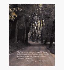 Shakespeare Quote Poster Photographic Print
