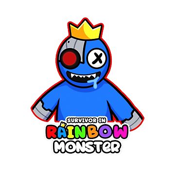 BLUE FACE Rainbow Friends. Blue Roblox Rainbow Friends Characters, roblox,  video game. Halloween Essential T-Shirt for Sale by Mycutedesings-1