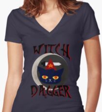 Witch Dagger Women's Fitted V-Neck T-Shirt