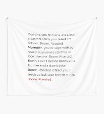 The Office - Boom. Roasted. Wall Tapestry