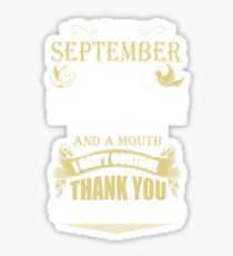 Birthday gift for women and girls were born September Sticker