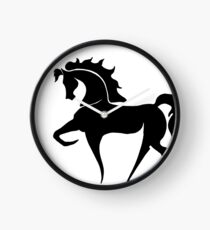BIG - Prancing Horse In Black Clock
