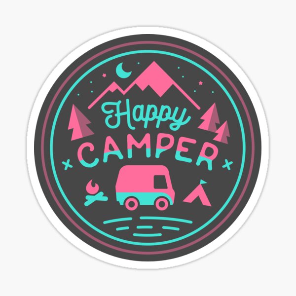 Happy Camper Soft-top Sticker
