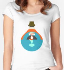 Cute fox reflection Women's Fitted Scoop T-Shirt