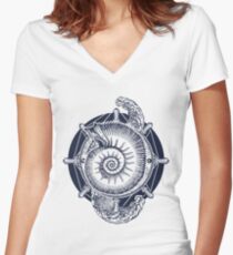 Sea adventure Women's Fitted V-Neck T-Shirt