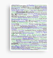 Psych tv show poster, nicknames, Burton Guster Metal Print