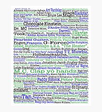 Psych tv show poster, nicknames, Burton Guster Photographic Print