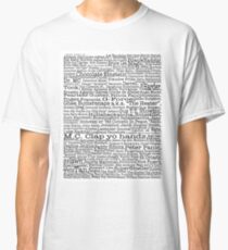 Psych tv show poster, nicknames, Burton Guster Classic T-Shirt