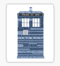 Dr. Who Whovian fans Sticker