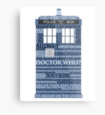 Dr. Who Whovian fans Metal Print
