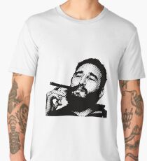 Young Fidel Castro Smoking Cigar Men's Premium T-Shirt
