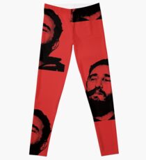 Young Fidel Castro Smoking Cigar Leggings