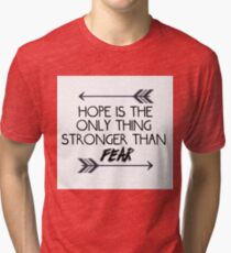 The hunger games quote design Tri-blend T-Shirt