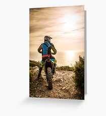 Enduro bike rider Greeting Card