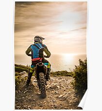 Enduro bike rider Poster