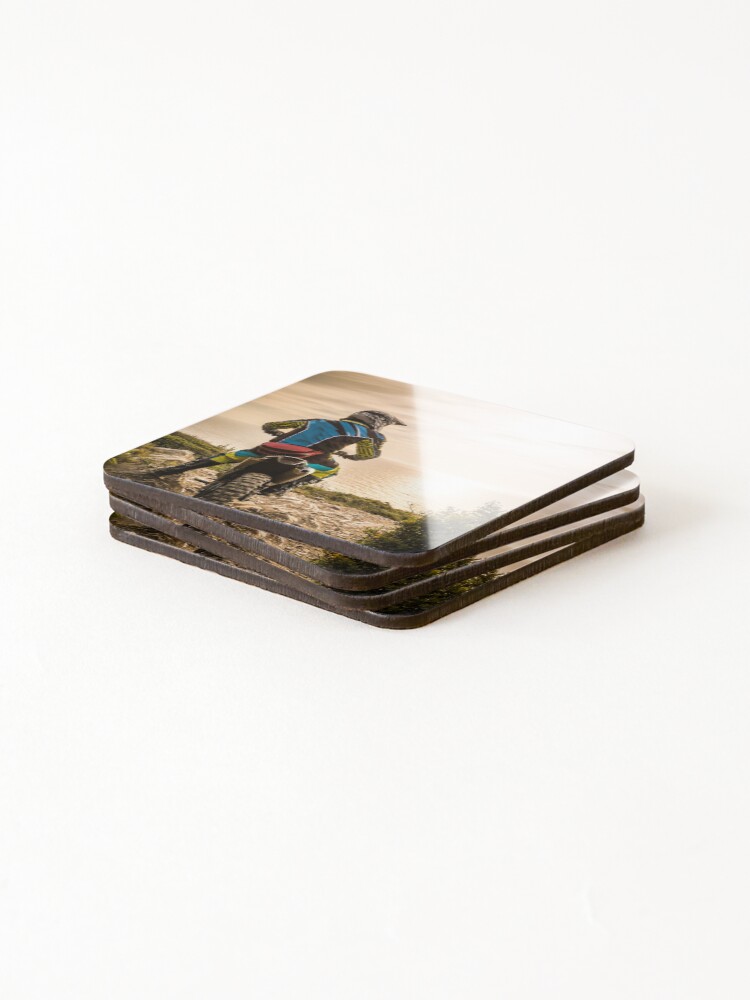 Alternate view of Enduro bike rider Coasters (Set of 4)