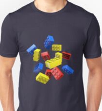 Falling Toy Bricks Unisex T-Shirt