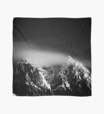 Black and white long exposure of clouds above mountain Scarf