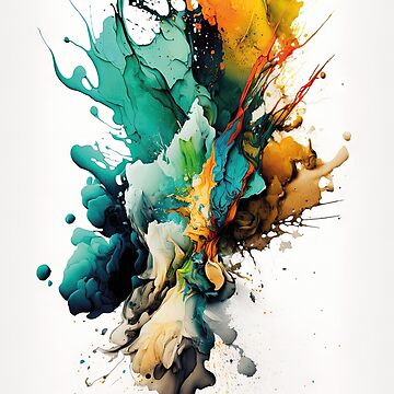 Chromatic Burst: Abstract Watercolor Ink Splash Painting Canvas Print for  Sale by maninthebox1