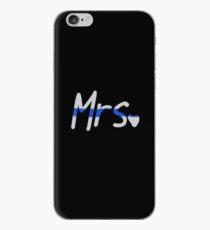 Mrs. Police Wife Thin Blue Line iPhone Case