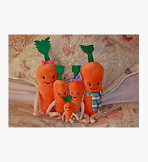 Carrot Family ( Kevin, Katie, Chardonnay, Jasper & Baby Carrot ), Photographic Print