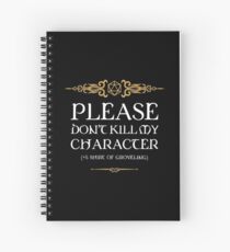 Cuaderno de espiral Camiseta de Groveling Tabletop RPG Addict