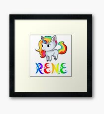 Rene Unicorn Framed Print