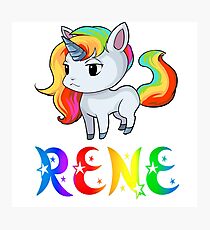 Rene Unicorn Photographic Print
